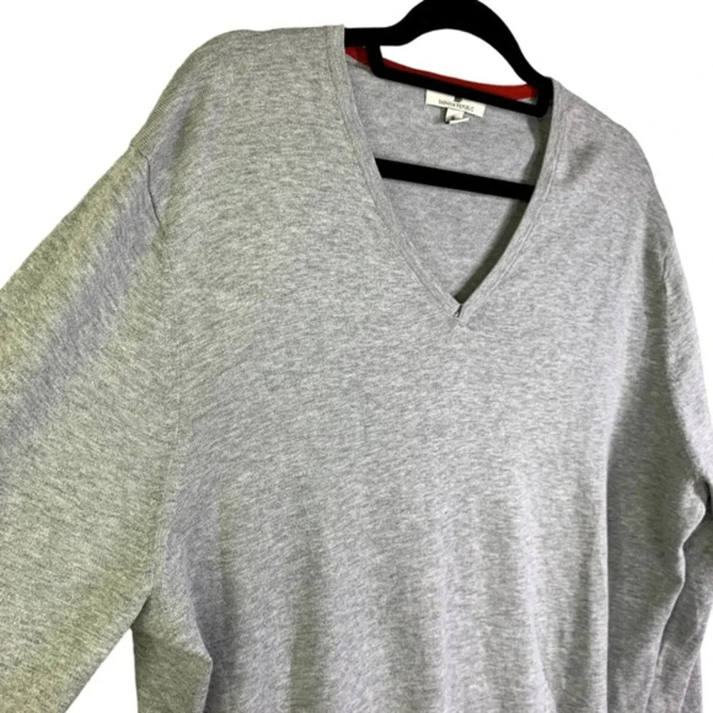 BANANA REPUBLIC Gray‎ V-Neck Pullover Sweater
